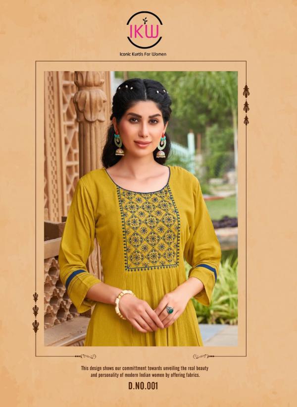 Ikw Noor Vol 1 Rayon Viscose Designer Kurti Collection